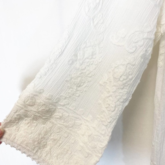 Soft Surroundings White/Cream Embroidered Swim Suit Cover Up Dress Cotto… - Picture 5 of 10